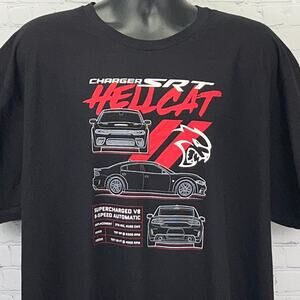 Dodge Charger SRT Hellcat T Shirt 3XL XXXL Black FSG Freedom Street Garage Tee